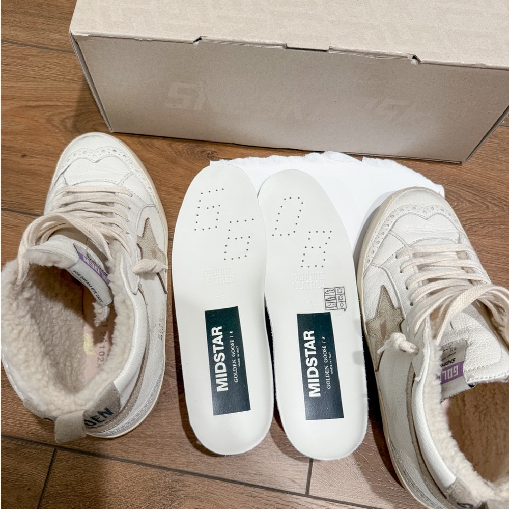 Golden Goose Women's White and Tan High-Top Sneakers - Picture 6 of 6